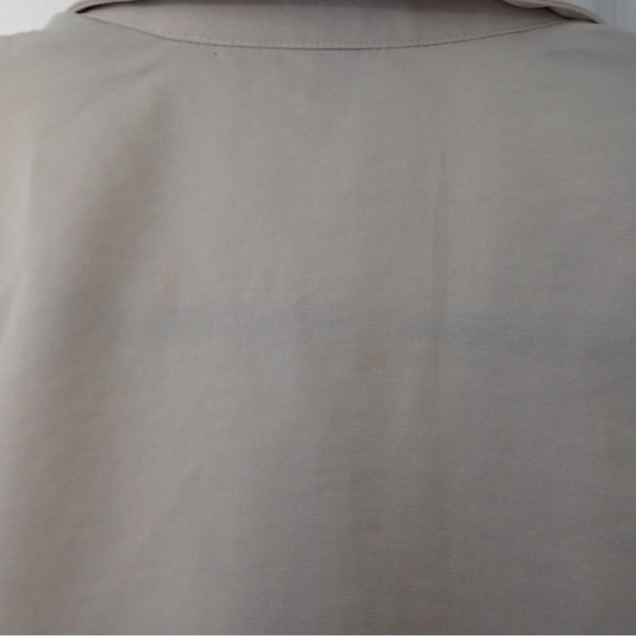 Express Cream Satin Front Tie Portofino Blouse - Picture 6 of 7